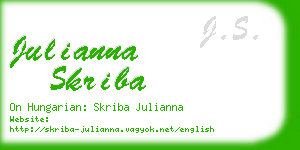 julianna skriba business card